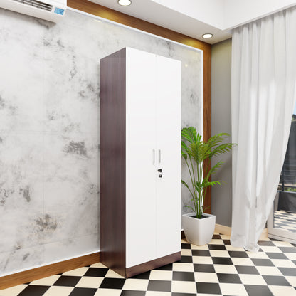 AVIRA |Wardrobe, Hinged | 2 Door & Dual Color Wardrobes VIKI FURNITURE Dark Wenge & Frosty White  