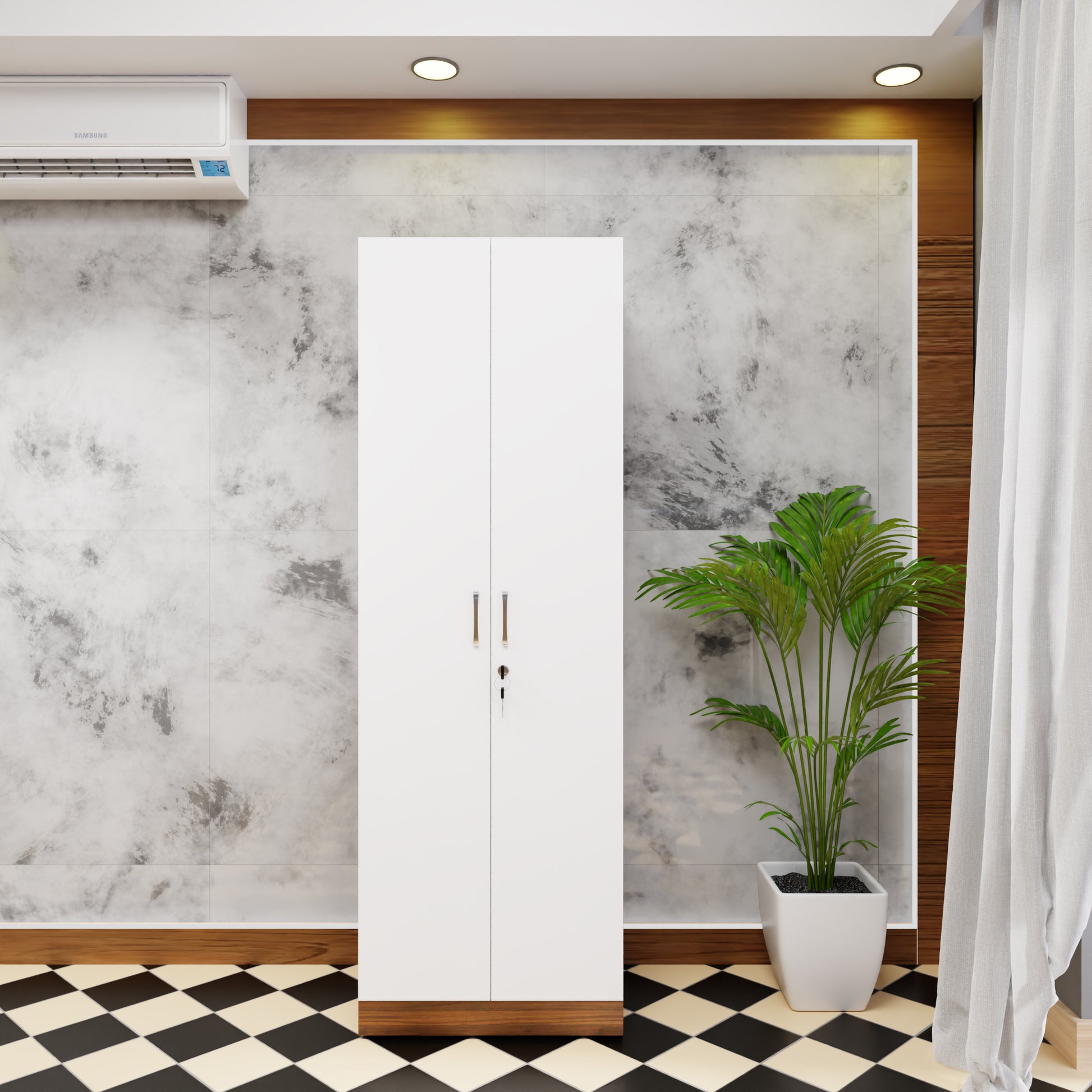 AVIRA |Wardrobe, Hinged | 2 Door & Dual Color Wardrobes VIKI FURNITURE   