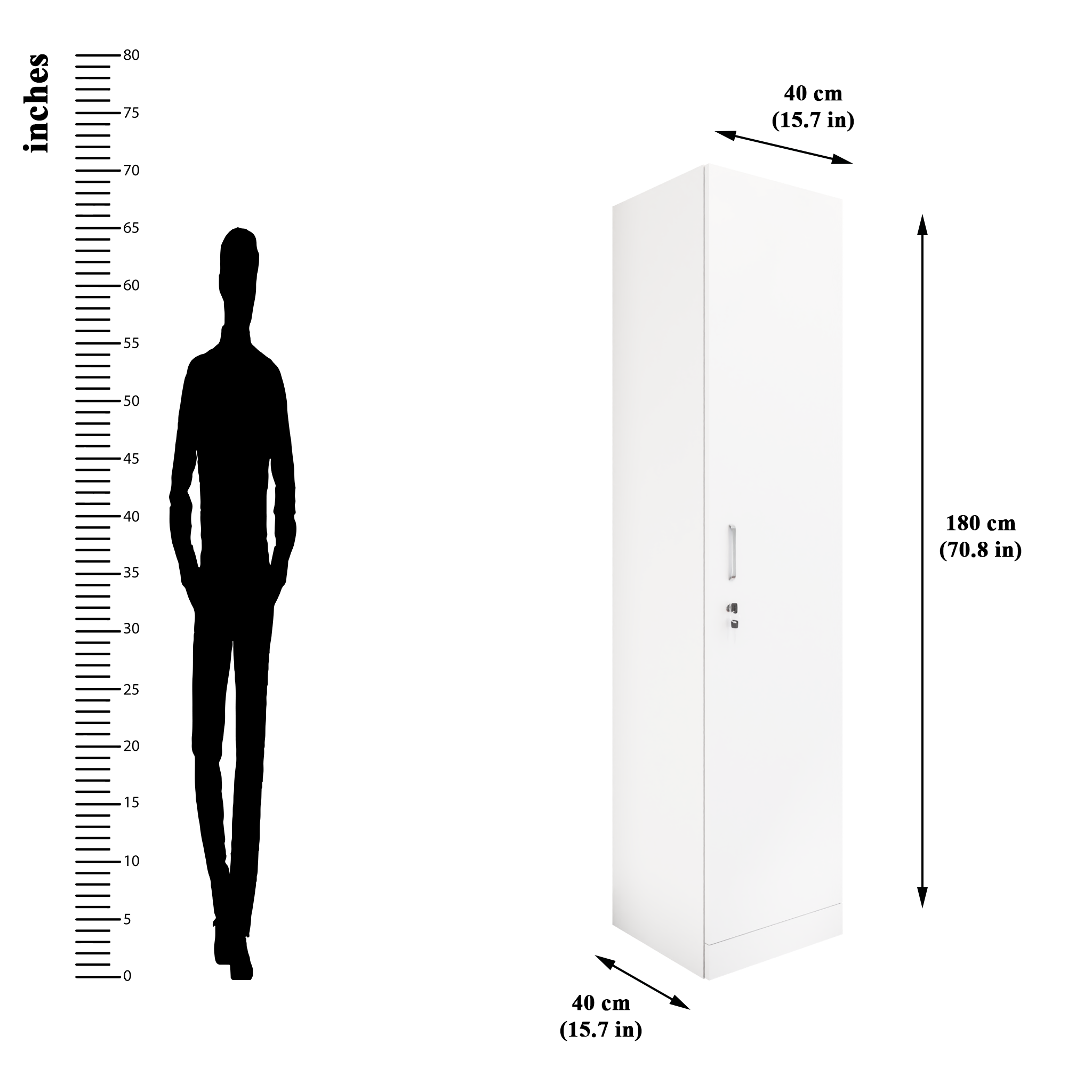 AVIRA |Wardrobe, Hinged | 1 Door Wardrobes VIKI FURNITURE   