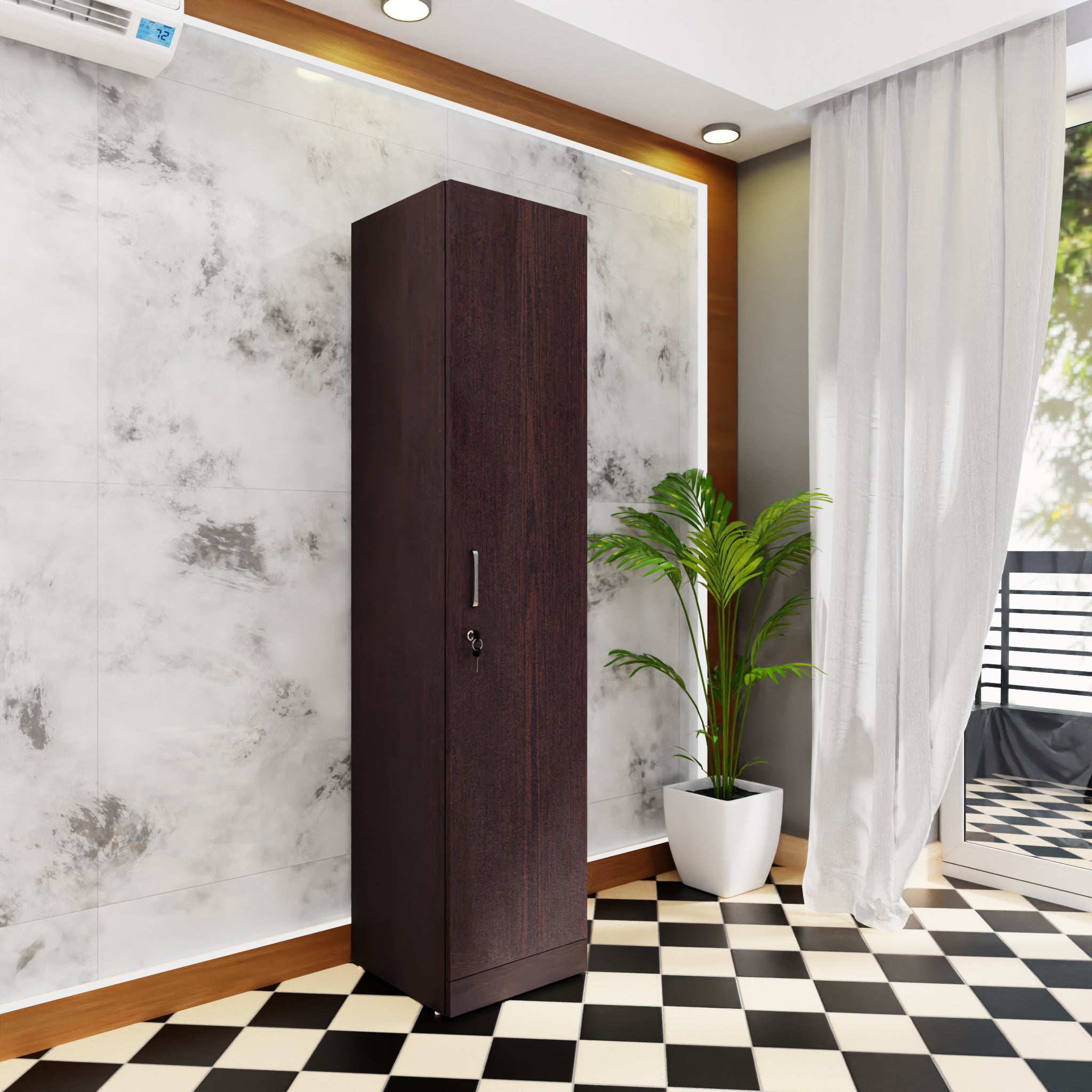 AVIRA |Wardrobe, Hinged | 1 Door Wardrobes VIKI FURNITURE Wenge