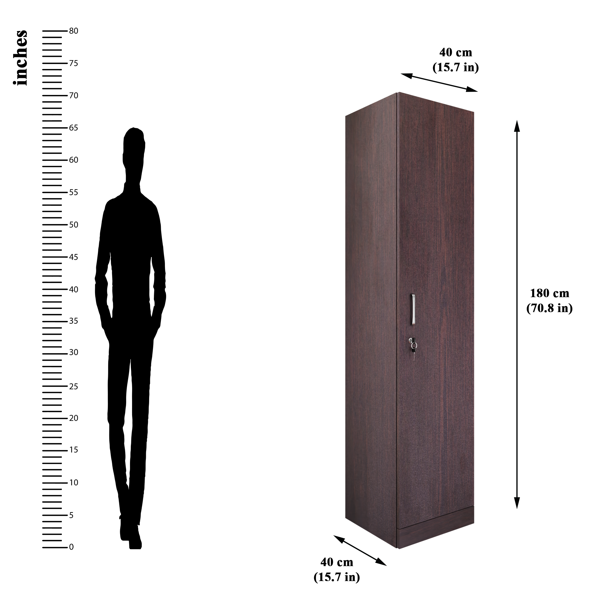 AVIRA |Wardrobe, Hinged | 1 Door Wardrobes VIKI FURNITURE   