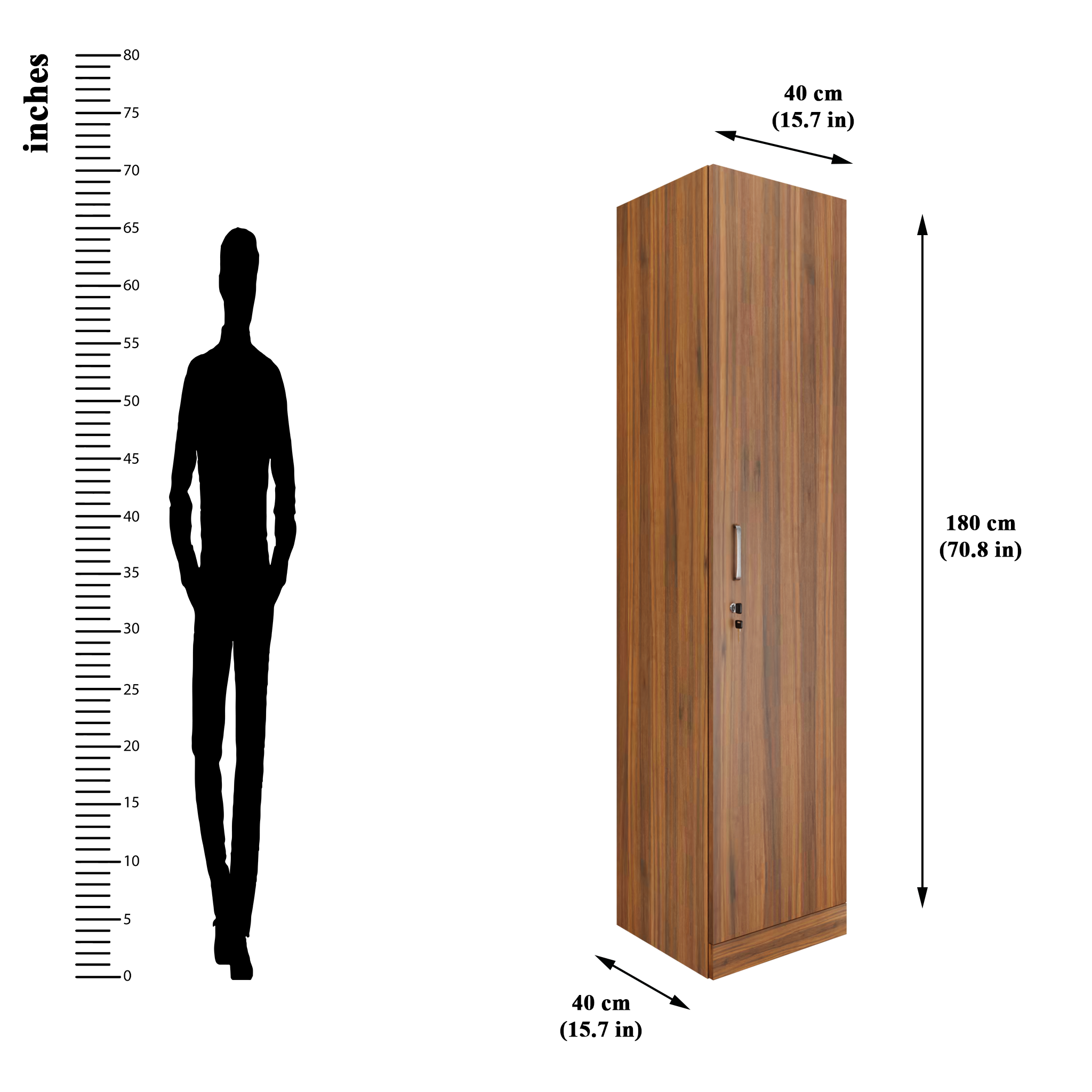 AVIRA |Wardrobe, Hinged | 1 Door Wardrobes VIKI FURNITURE   