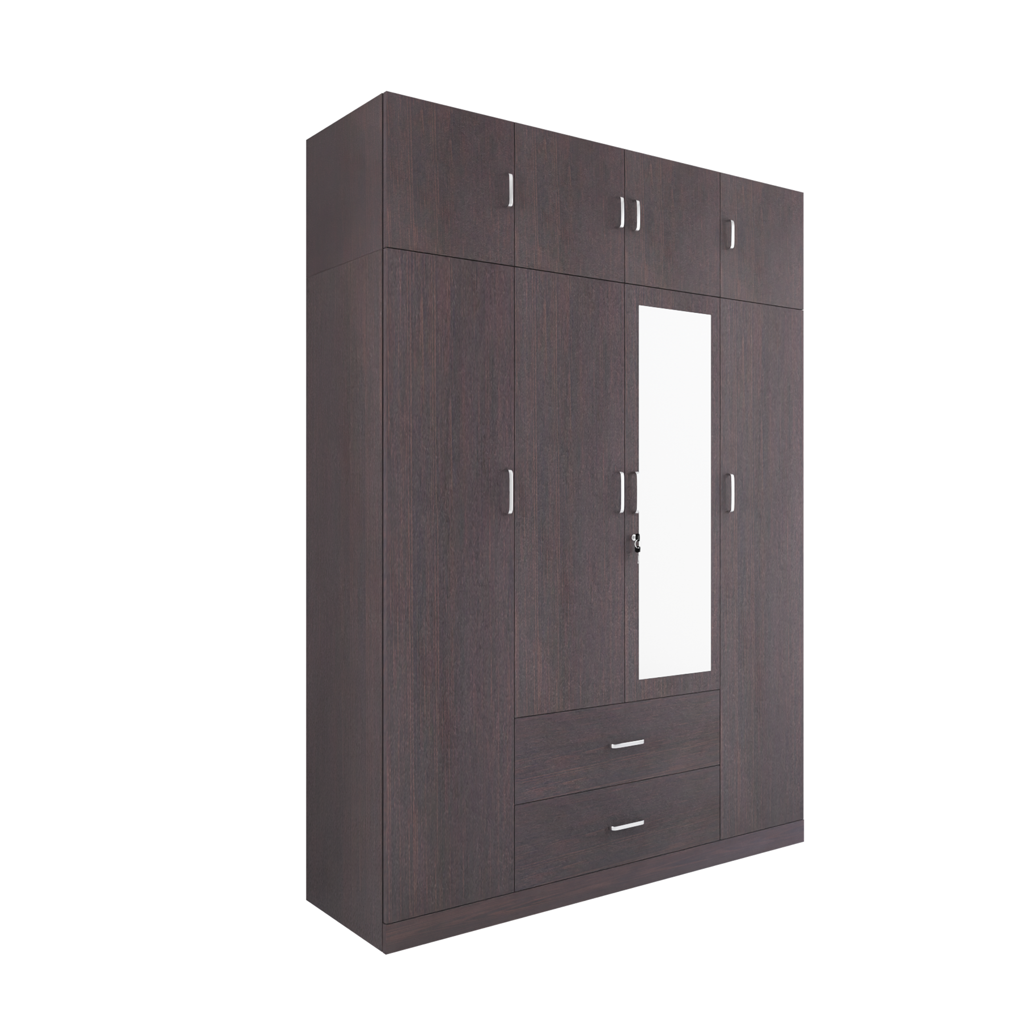 AVIRA |Wardrobe with Mirror, Hinged | 4 Door, 2 Drawer with loft Wardrobes VIKI FURNITURE   