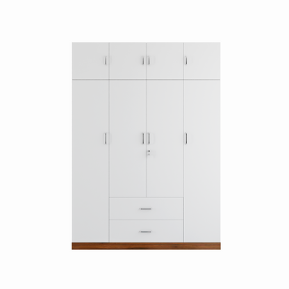 AVIRA |Wardrobe , Hinged | 4 Door, 2 Drawer with loft & Dual Color Wardrobes VIKI FURNITURE   