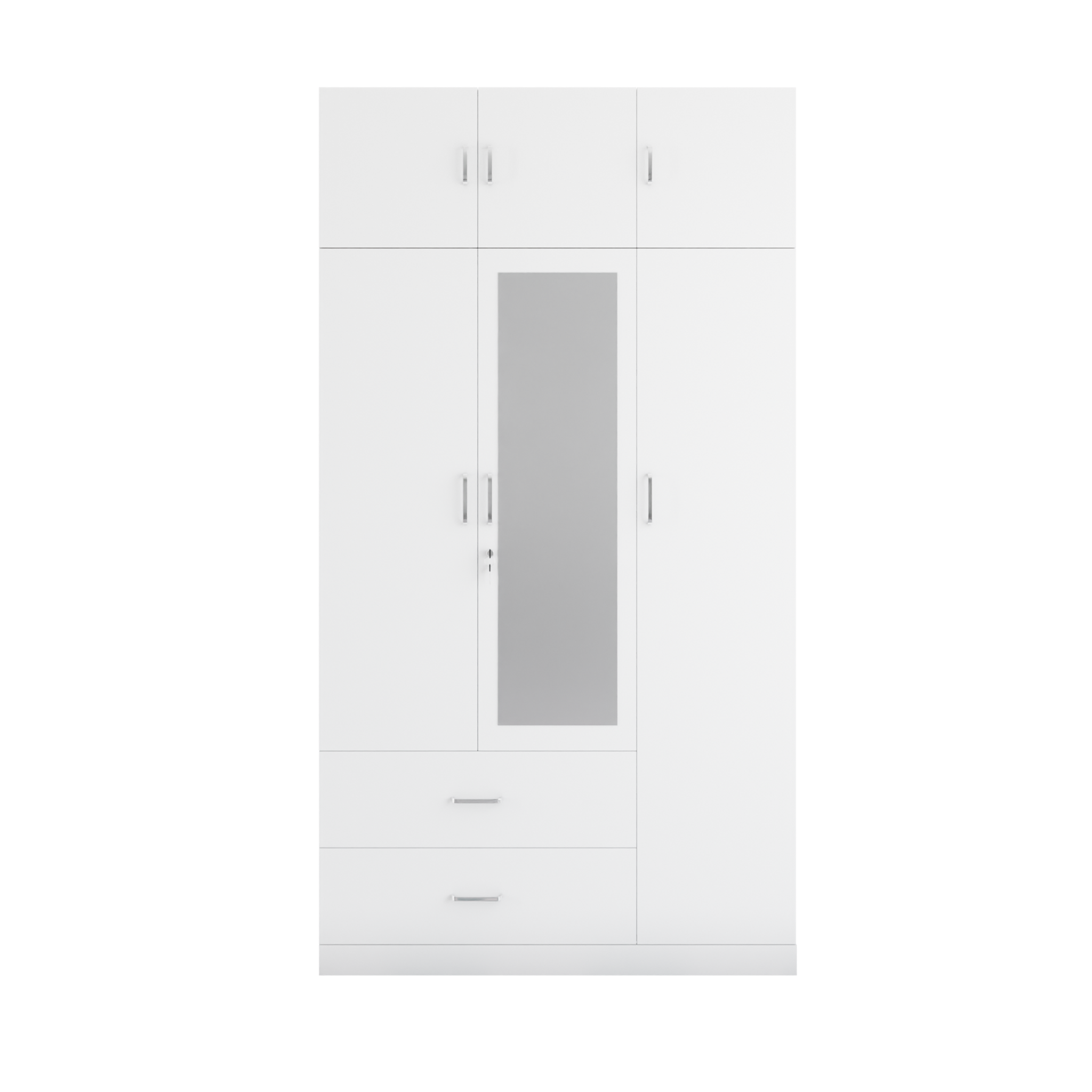 AVIRA |Wardrobe with Mirror, Hinged | 3 Door, 2 Drawer with loft Wardrobes VIKI FURNITURE   