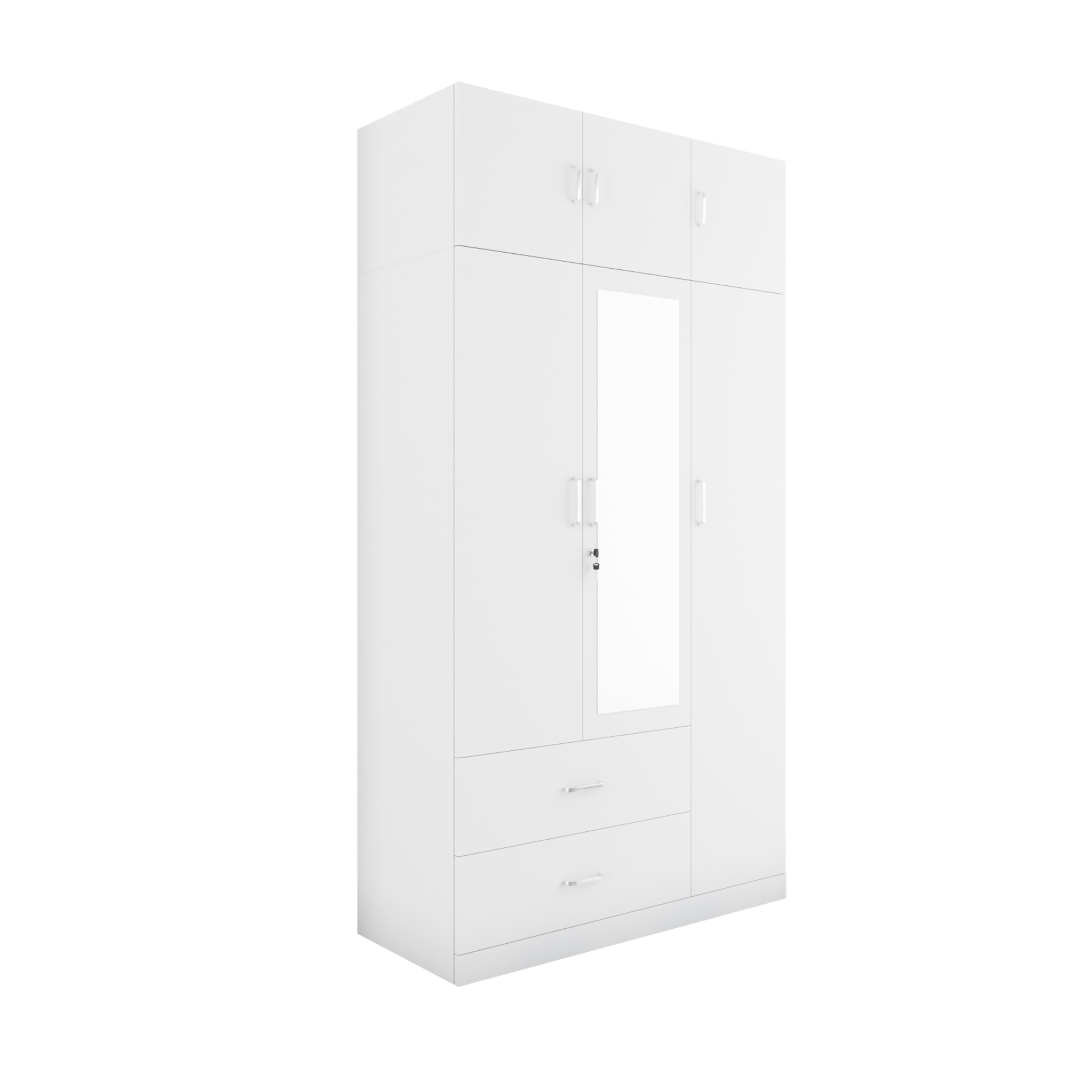 AVIRA |Wardrobe with Mirror, Hinged | 3 Door, 2 Drawer with loft Wardrobes VIKI FURNITURE   