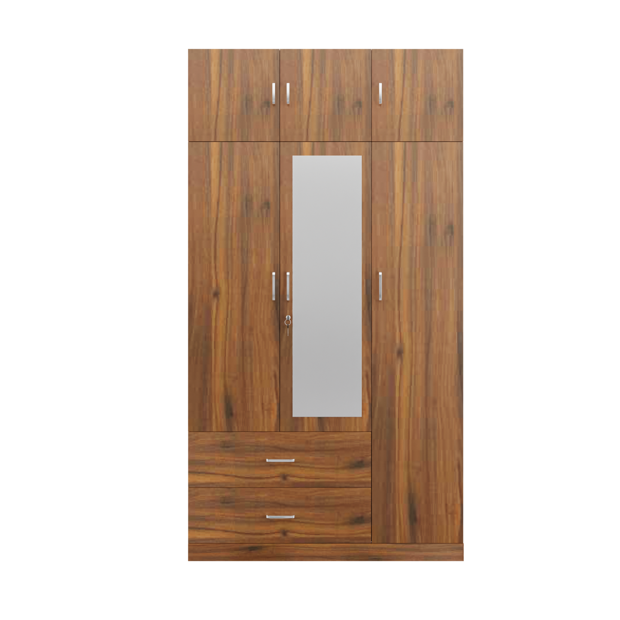 AVIRA |Wardrobe with Mirror, Hinged | 3 Door, 2 Drawer with loft Wardrobes VIKI FURNITURE   
