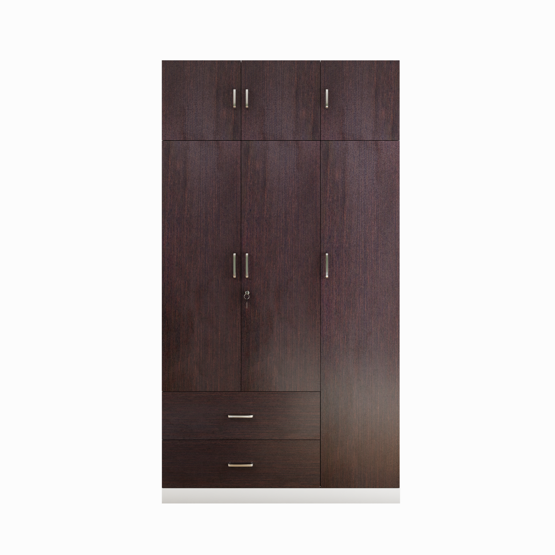 AVIRA |Wardrobe , Hinged | 3 Door, 2 Drawer with loft & Dual Color Wardrobes VIKI FURNITURE   