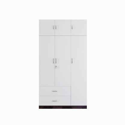 AVIRA |Wardrobe , Hinged | 3 Door, 2 Drawer with loft & Dual Color Wardrobes VIKI FURNITURE   