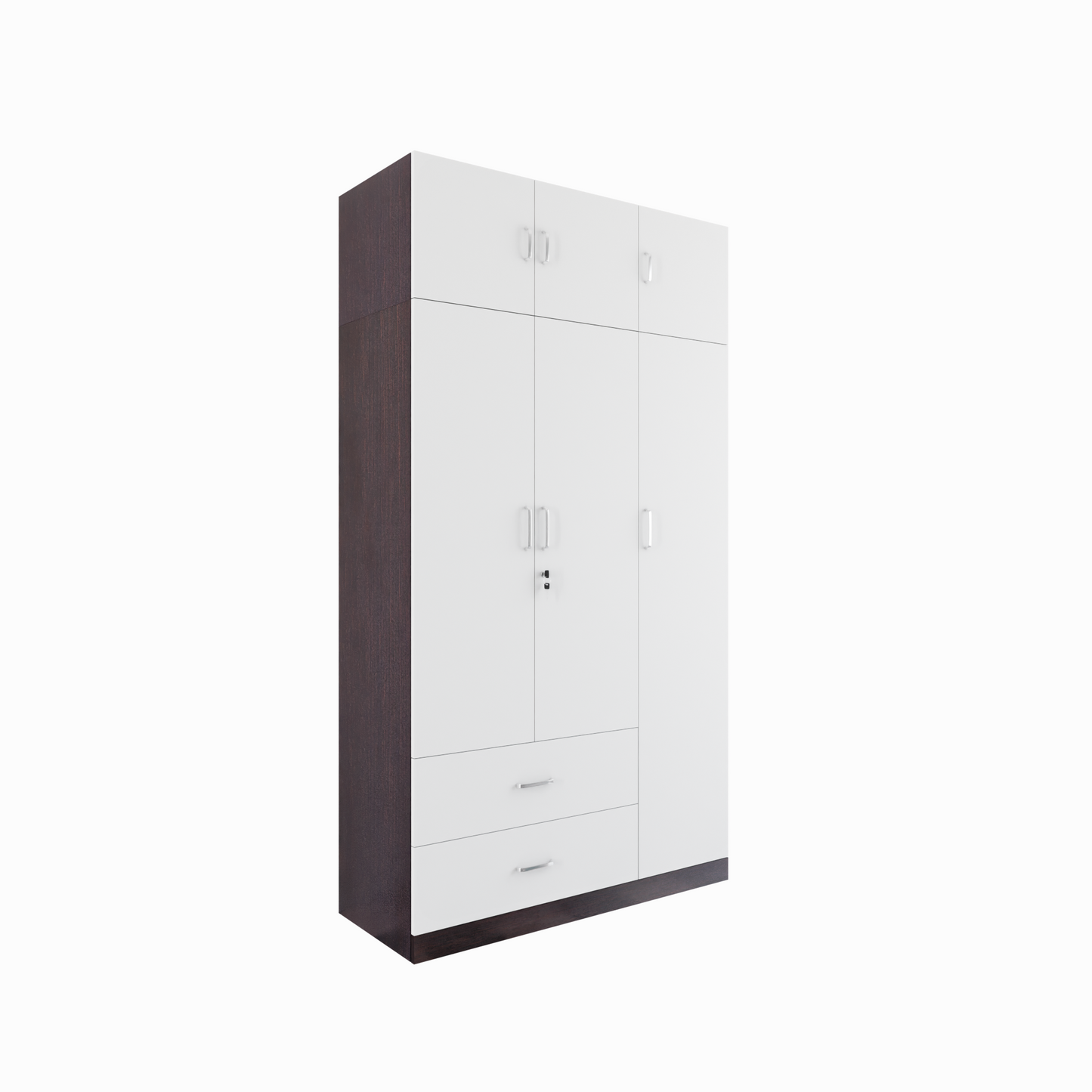 AVIRA |Wardrobe , Hinged | 3 Door, 2 Drawer with loft & Dual Color Wardrobes VIKI FURNITURE   