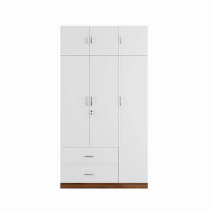AVIRA |Wardrobe , Hinged | 3 Door, 2 Drawer with loft & Dual Color Wardrobes VIKI FURNITURE   
