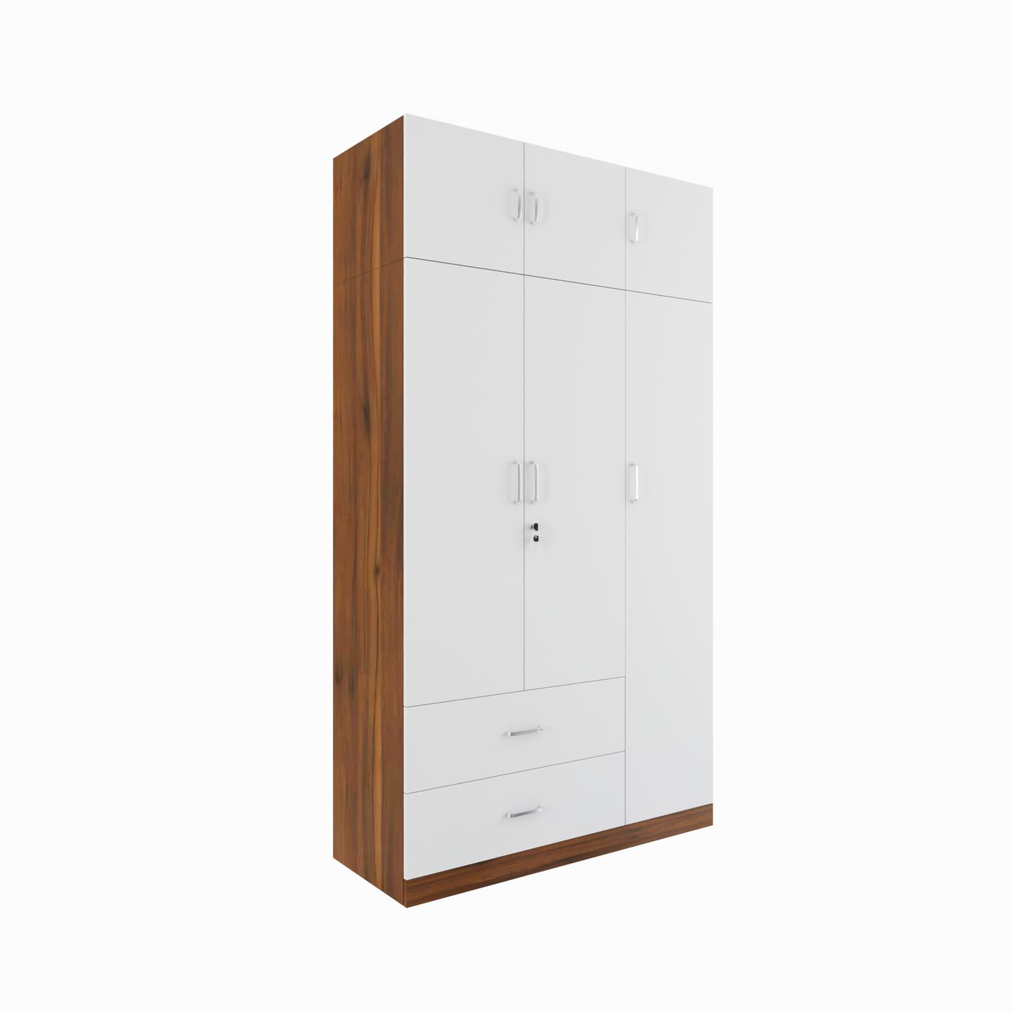 AVIRA |Wardrobe , Hinged | 3 Door, 2 Drawer with loft & Dual Color Wardrobes VIKI FURNITURE   