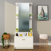 Dressing Table with Mirror Door | Drawer & Shelves Dressing Table VIKI FURNITURE White