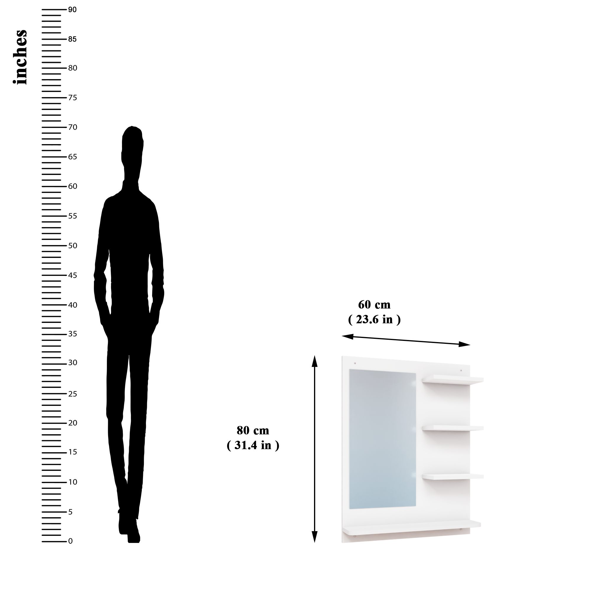 Dressing Table with Mirror | Open Shelves Dressing Table VIKI FURNITURE   