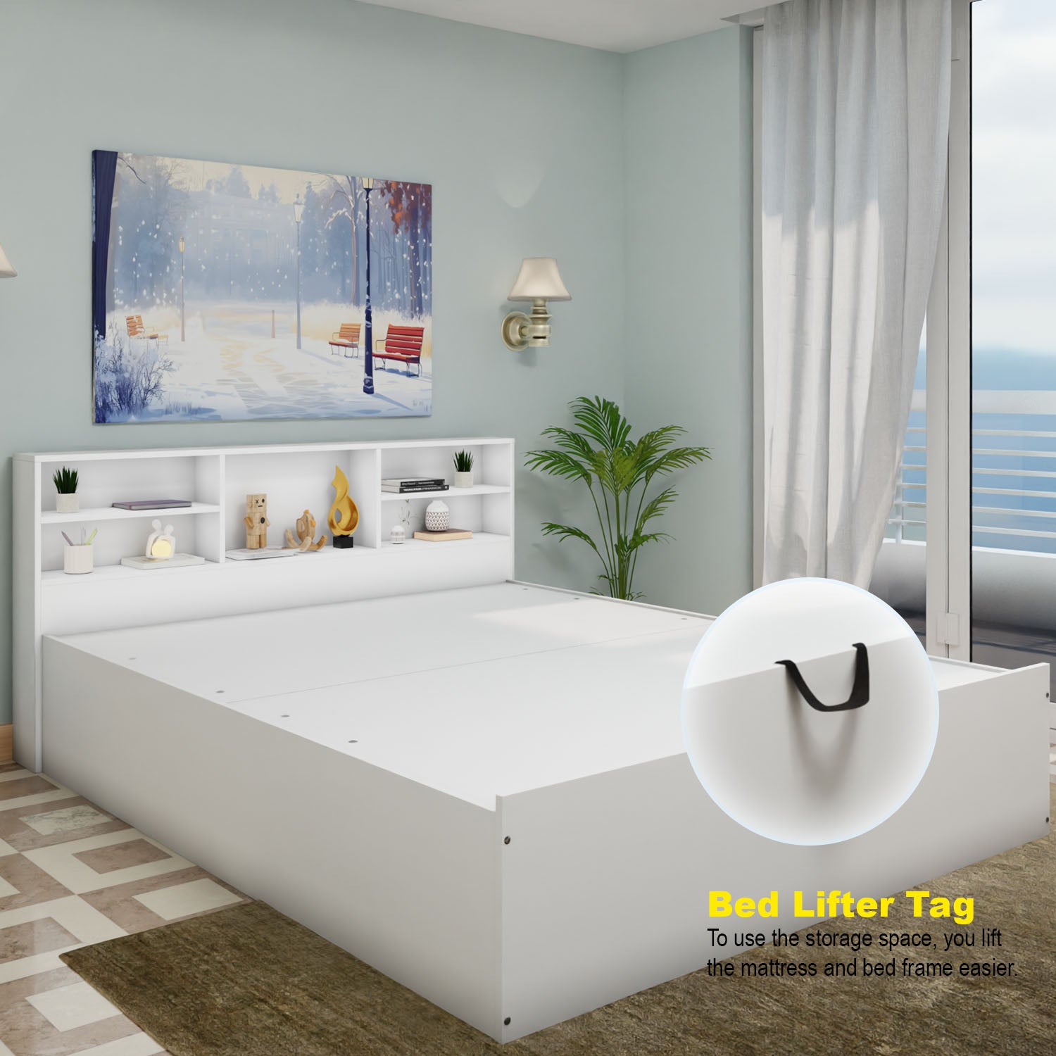 VIKI |Hydraulic Engineered Wood Bed with Storage, Bedroom Bed | King(70x80) Bedroom Furniture Sets VIKI FURNITURE