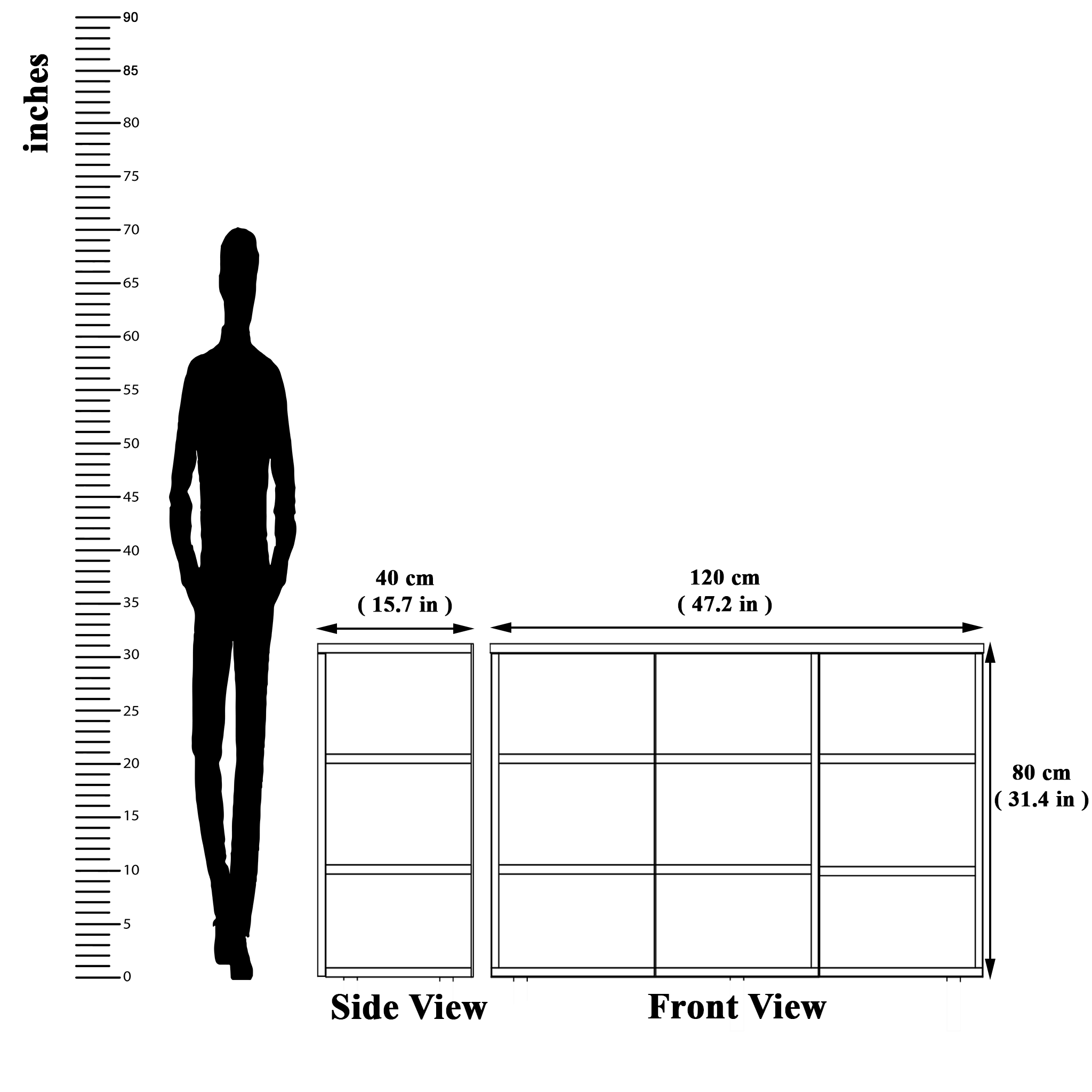 KAYA | Three Louver Door Shoe Rack VIKI FURNITURE