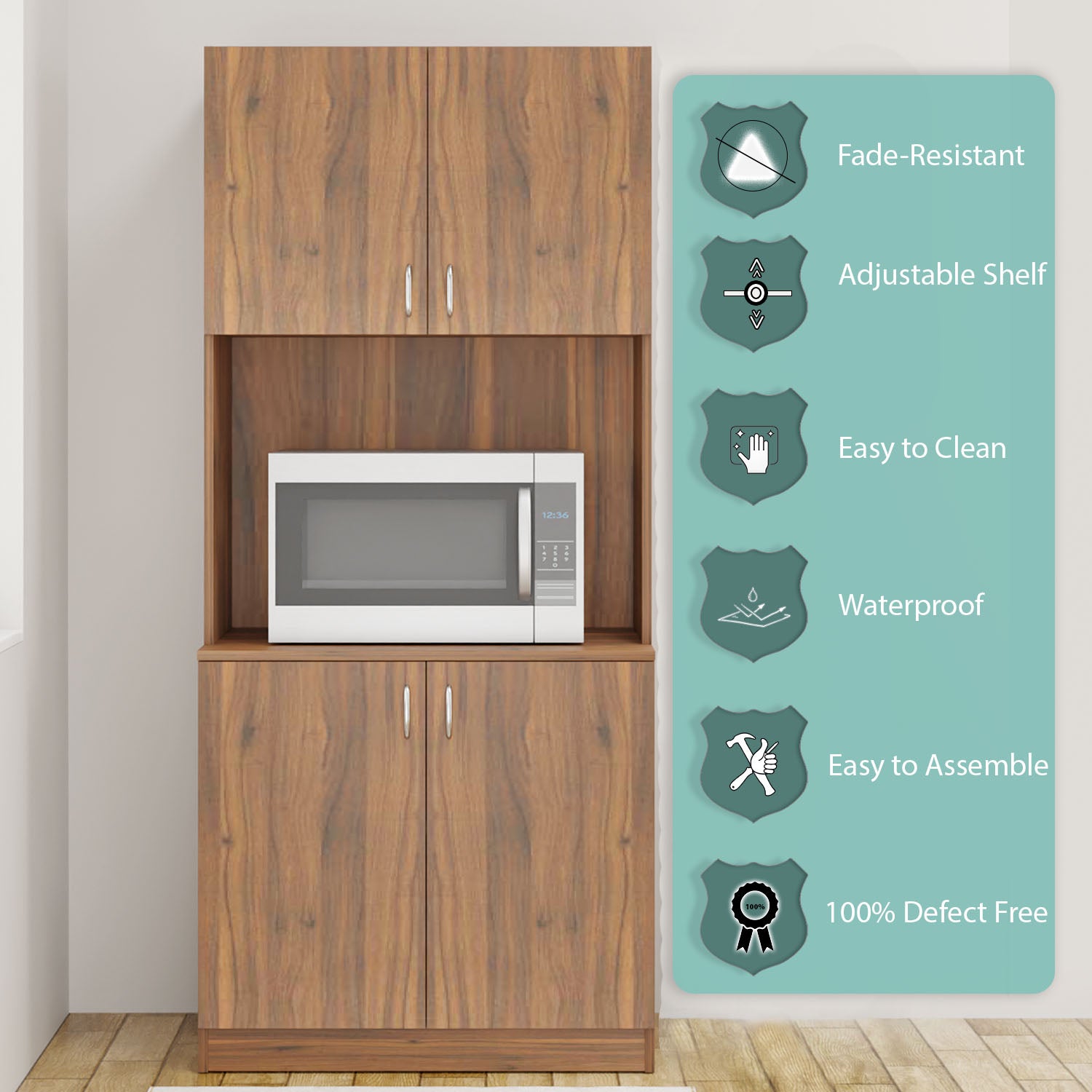 Buffer | Floor Stand | Kitchen Cabinet kitchen cabinet VIKI FURNITURE Walnut