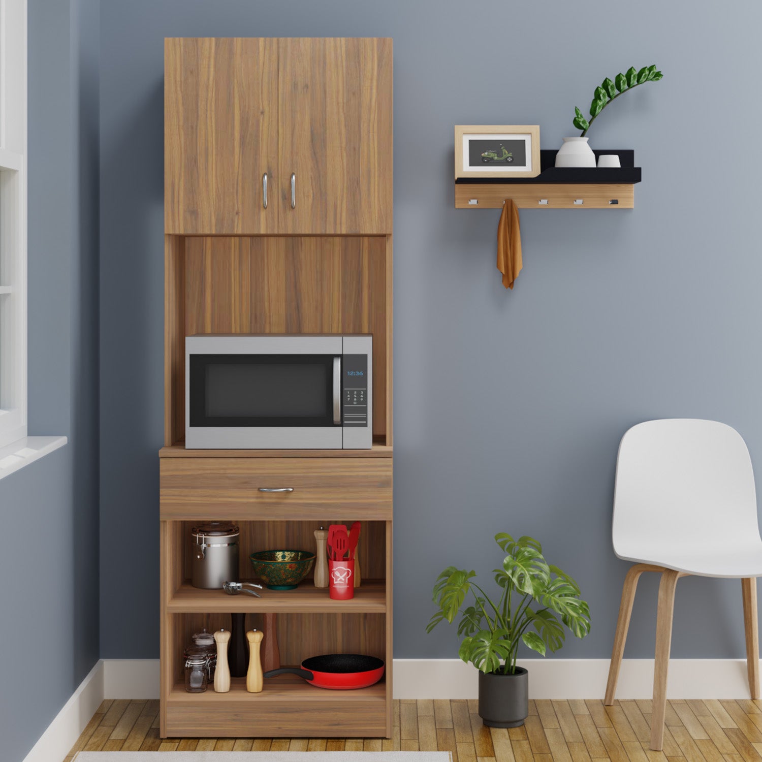Buffer | Floor Stand | Kitchen Cabinet kitchen cabinet VIKI FURNITURE Walnut