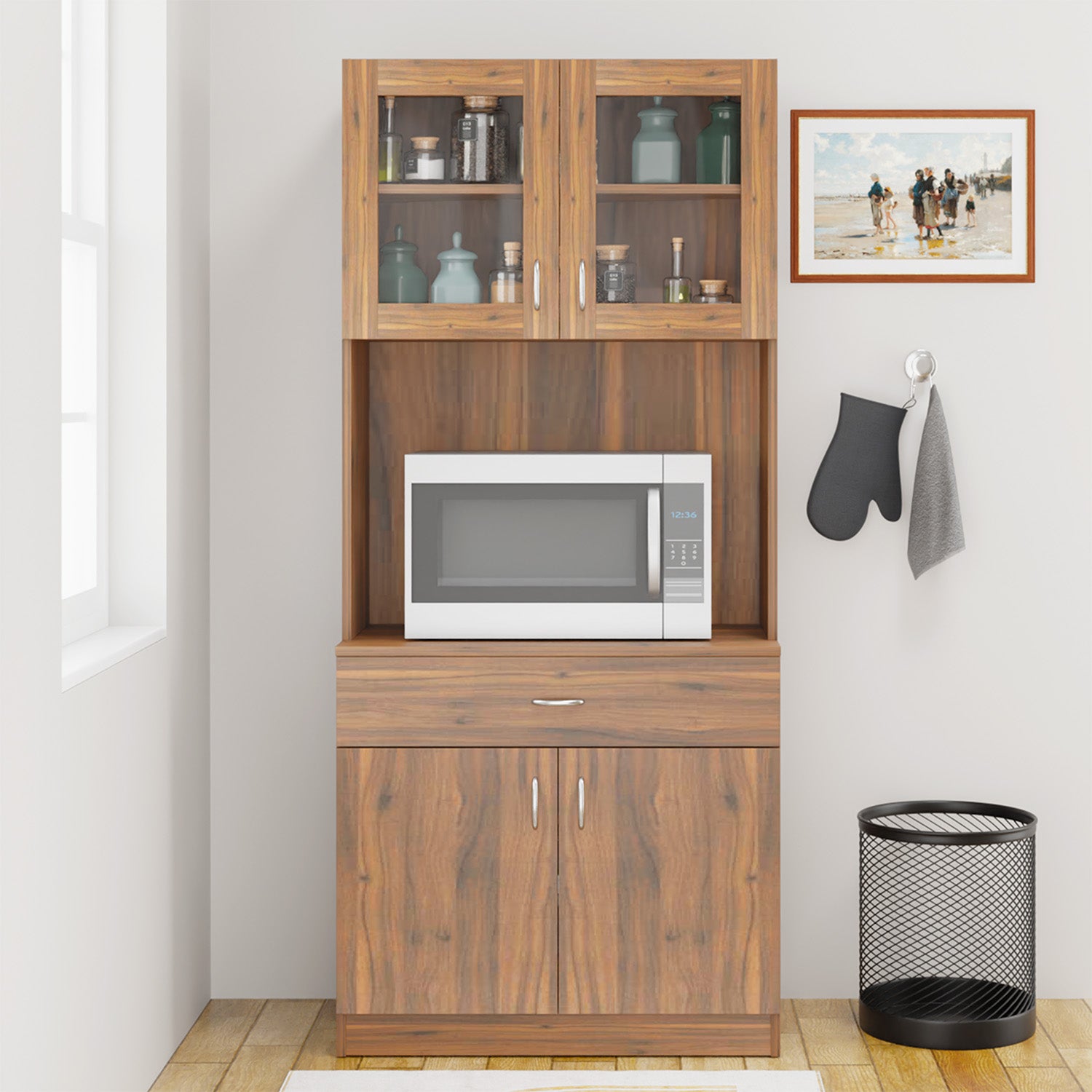 Buffer | Floor Stand | Kitchen Cabinet kitchen cabinet VIKI FURNITURE Walnut