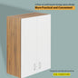 VIKI | Multipurpose Wall Mounted Cabinet with 2 Doors | Storage Solution for Kitchen, Bedroom, Office & Living Room kitchen cabinet VIKI FURNITURE 2 Doors White and Walnut Wooden Swinng