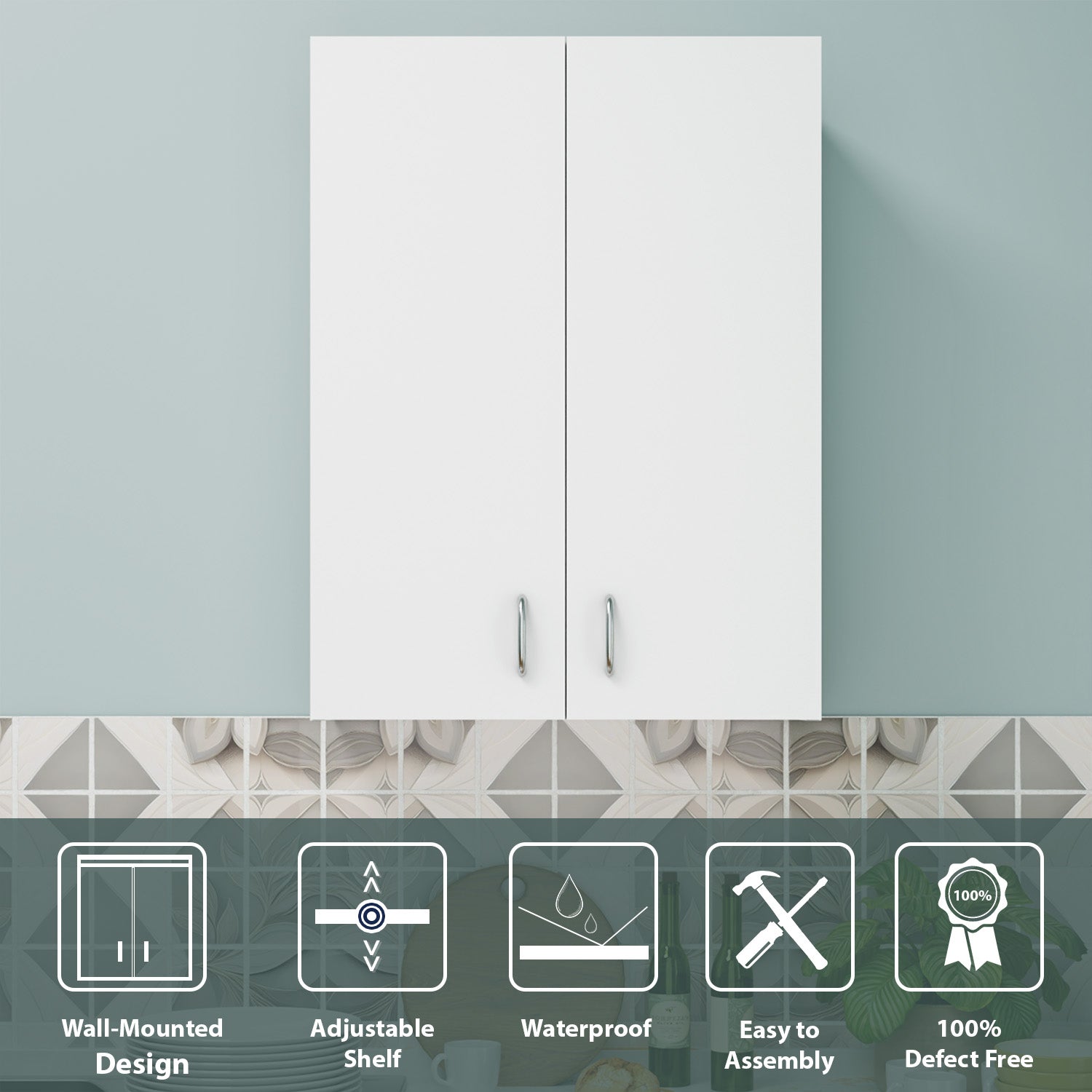 Traksha | Modular Kitchen | Wall Cabinet - 2 Doors kitchen cabinet VIKI FURNITURE