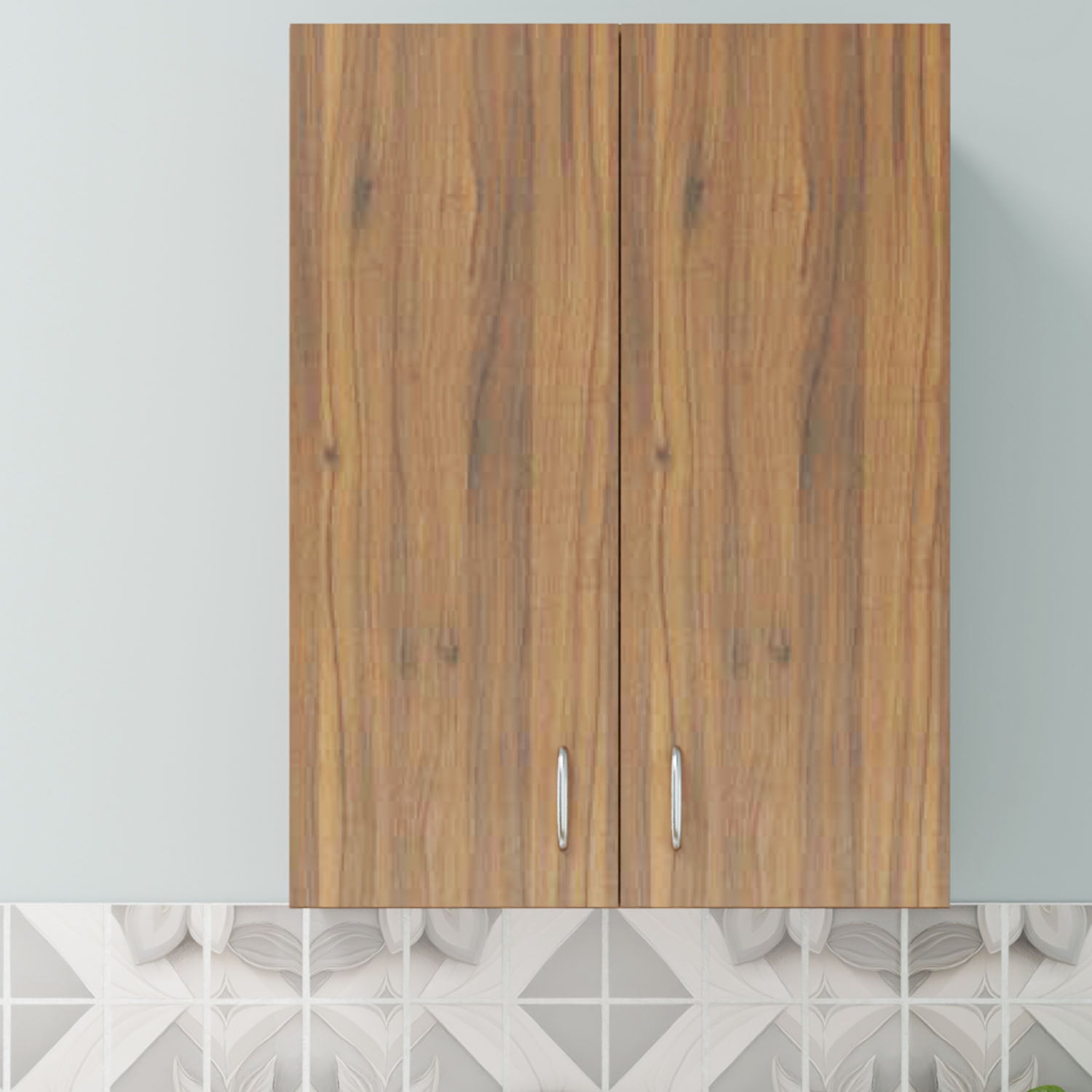 Traksha | Modular Kitchen | Wall Cabinet - 2 Doors kitchen cabinet VIKI FURNITURE Walnut