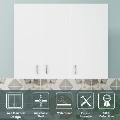 VIKI | Multipurpose Wall Mounted Cabinet with 3 Doors | Storage Solution for Kitchen, Bedroom, Office & Living Room kitchen cabinet VIKI FURNITURE