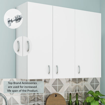 VIKI | Multipurpose Wall Mounted Cabinet with 3 Doors | Storage Solution for Kitchen, Bedroom, Office & Living Room kitchen cabinet VIKI FURNITURE