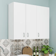 Floor Stand | Kitchen Cabinet | 4 Doors kitchen cabinet VIKI FURNITURE 3 Doors White Wooden Swinng