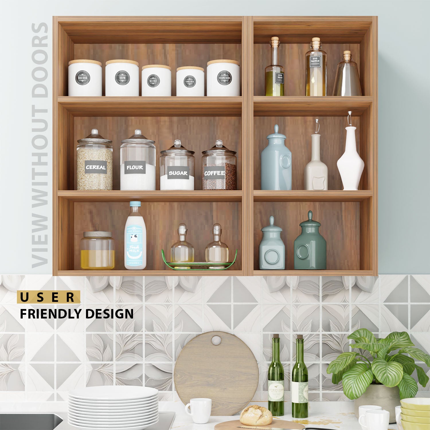 Traksha | Modular Kitchen | Wall Cabinet - 3 Doors kitchen cabinet VIKI FURNITURE