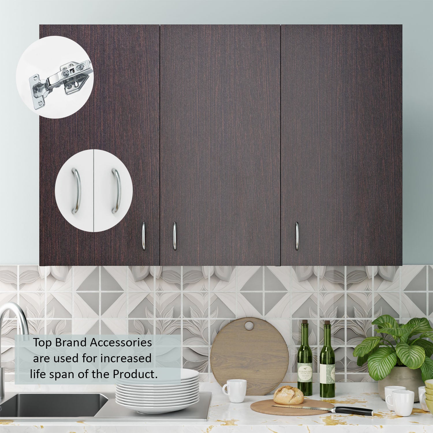 Traksha | Modular Kitchen | Wall Cabinet - 3 Doors kitchen cabinet VIKI FURNITURE