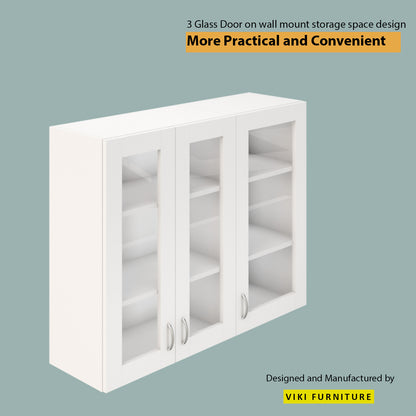 VIKI | Multipurpose Wall Mounted Cabinet with 3 Doors | Storage Solution for Kitchen, Bedroom, Office & Living Room kitchen cabinet VIKI FURNITURE