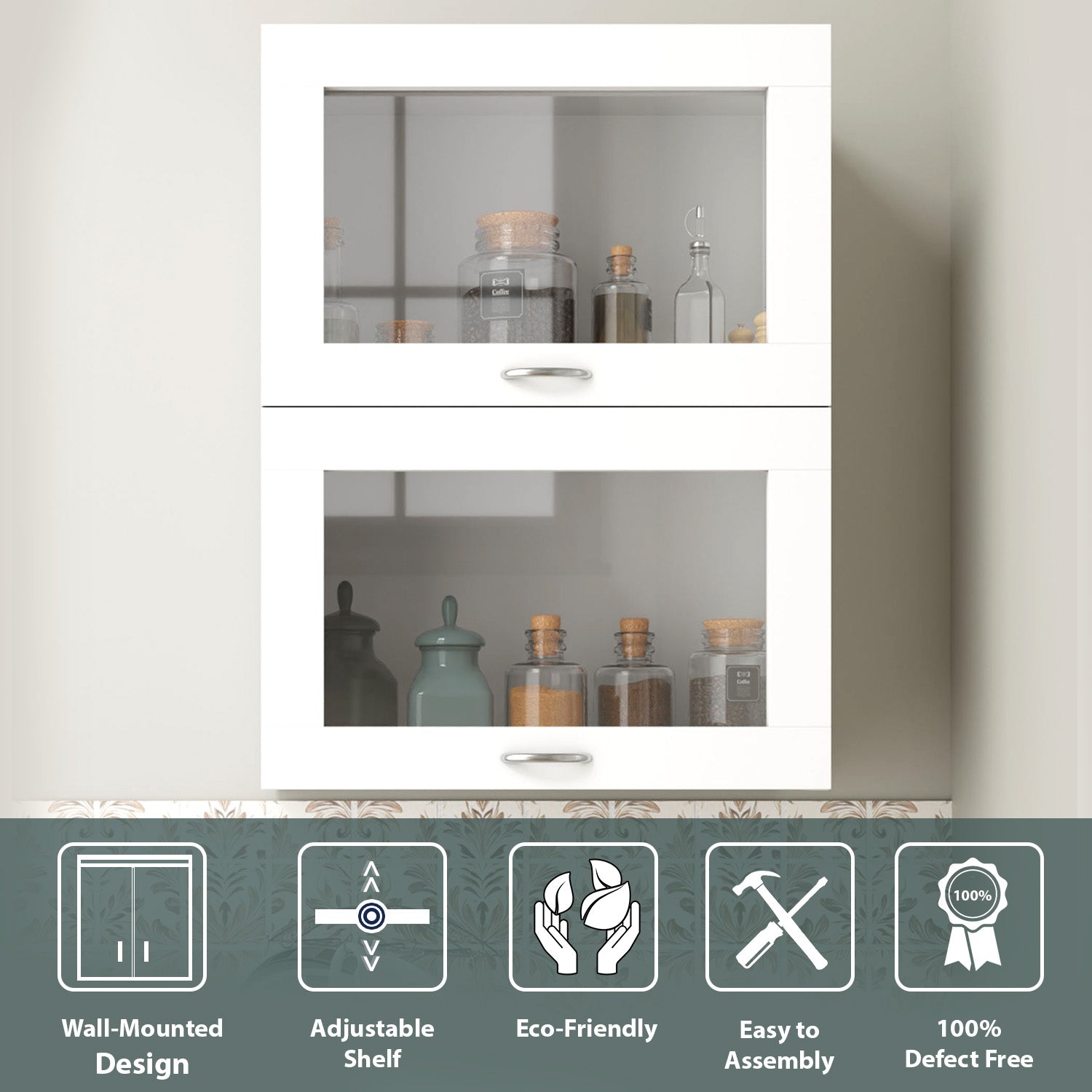 FlipUP | Modular Kitchen | Wall Cabinet - Spring 2 Doors kitchen cabinet VIKI FURNITURE