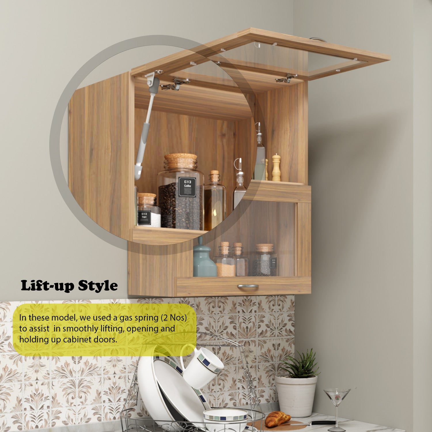 FlipUP | Modular Kitchen | Wall Cabinet - Spring 2 Doors kitchen cabinet VIKI FURNITURE