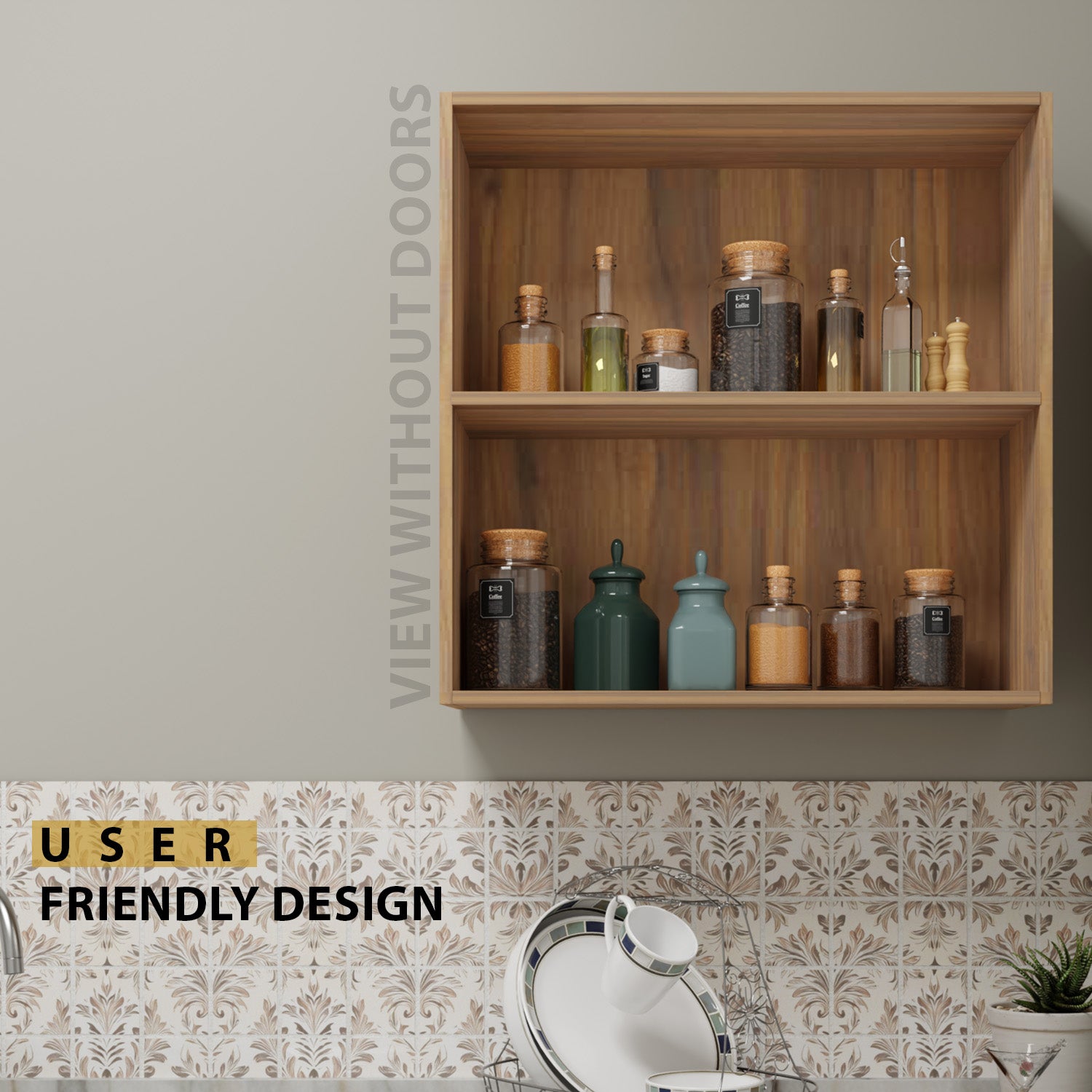 FlipUP | Modular Kitchen | Wall Cabinet - Spring 2 Doors kitchen cabinet VIKI FURNITURE