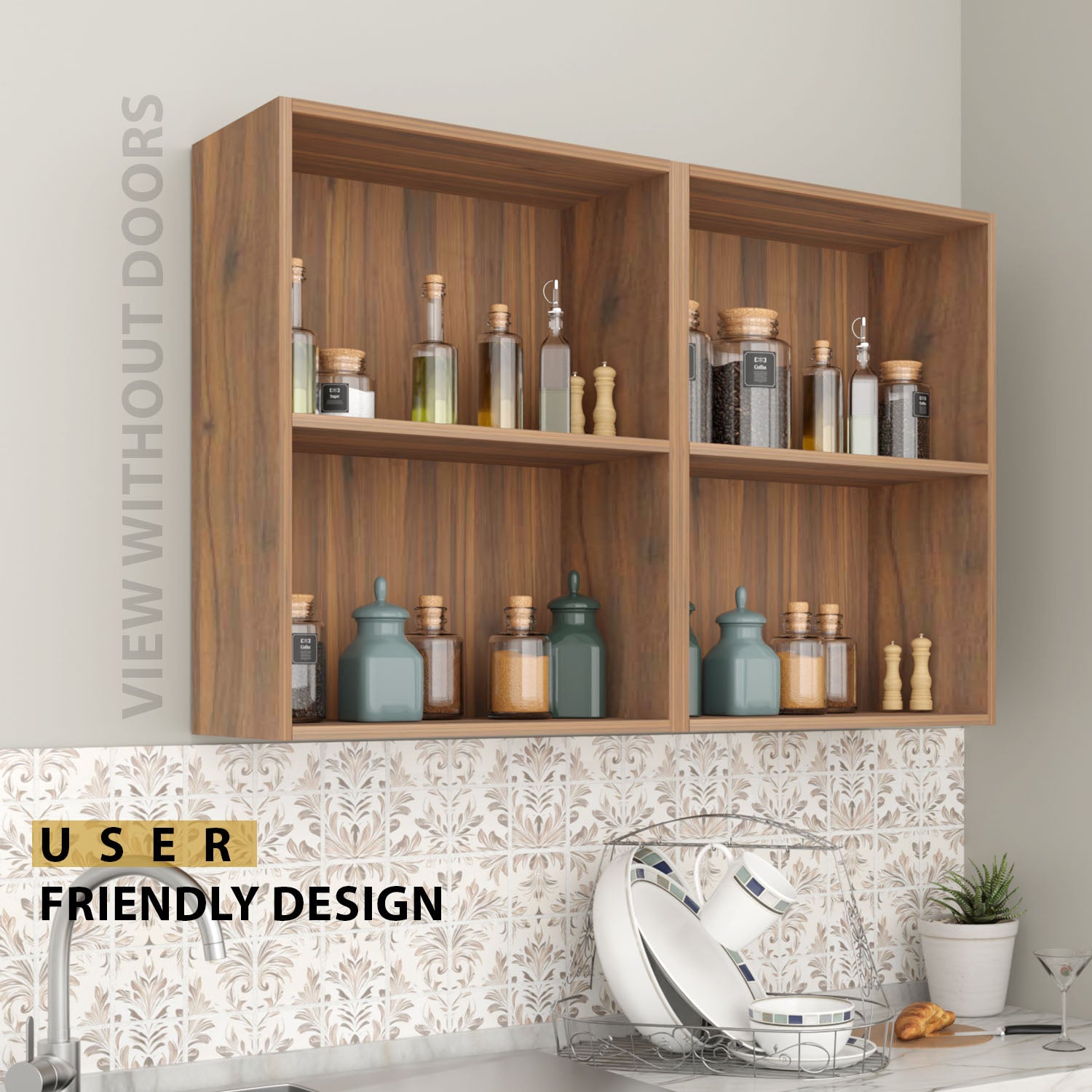 FlipUP | Modular Kitchen | Wall Cabinet - Spring 4 Doors kitchen cabinet VIKI FURNITURE