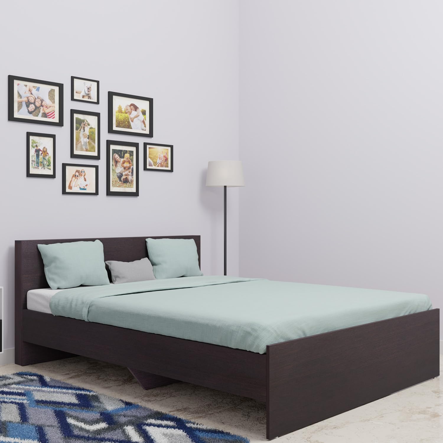 VIKI |Tapered Bed with Storage | King(70X80) Bedroom Furniture Sets VIKI FURNITURE Tapered Model Walnut