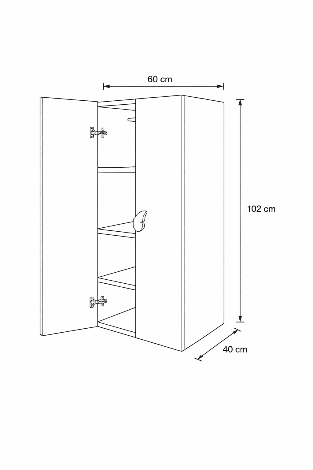 LittleCloud | Almirah with 2 Doors Kids Wardrobes VIKI FURNITURE