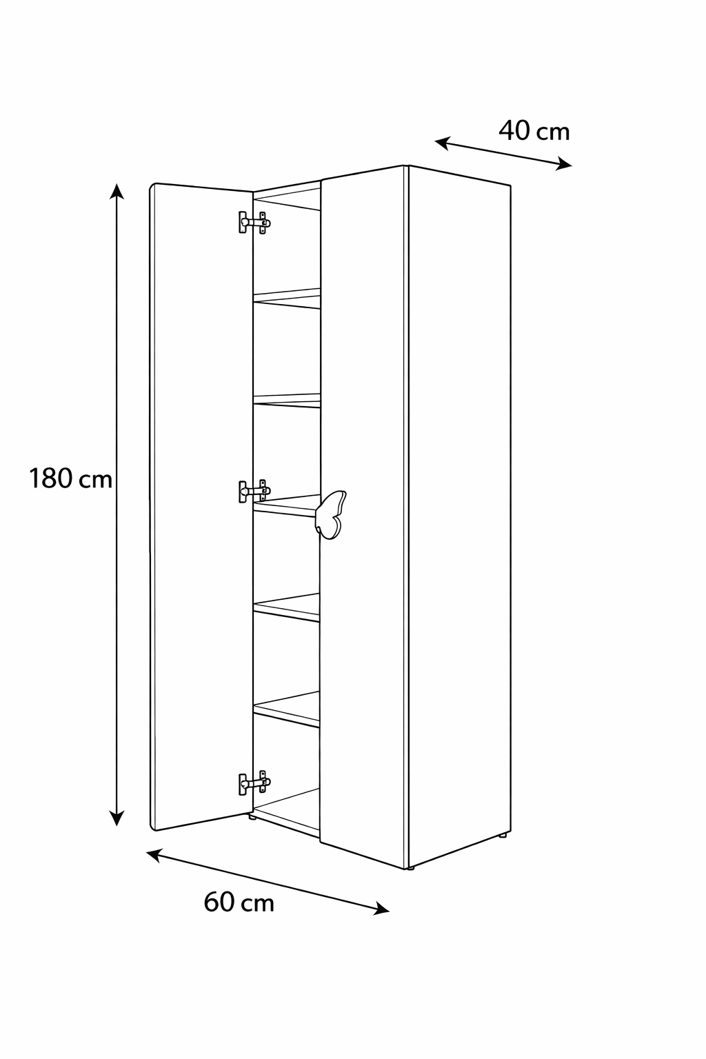 LittleCloud | Almirah with 2 Doors Kids Wardrobes VIKI FURNITURE