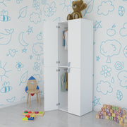 LittleCloud | Almirah with 4 Doors,2 Hanger Space Kids Wardrobes VIKI FURNITURE White