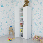 LittleCloud | Almirah with 4 Doors Kids Wardrobes VIKI FURNITURE White