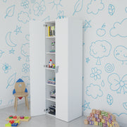 LittleCloud | Almirah with 2 Doors Kids Wardrobes VIKI FURNITURE White
