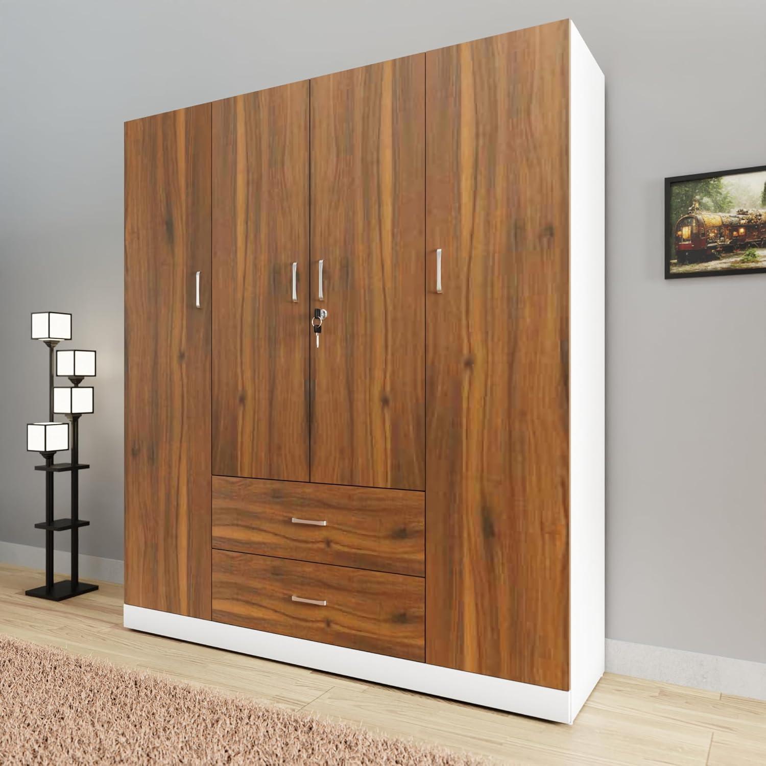 AVIRA | Wardrobe, Hinged | 4 Door, 2 Drawer