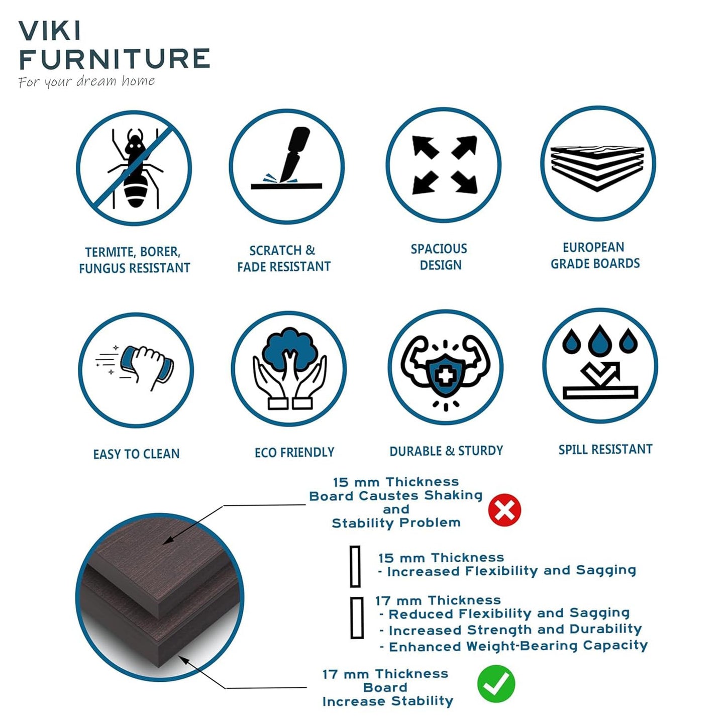 VIKI |Tapered Engineered Wood Bed with Storage, Bedroom Bed|King(70X80) Bedroom Furniture Sets VIKI FURNITURE