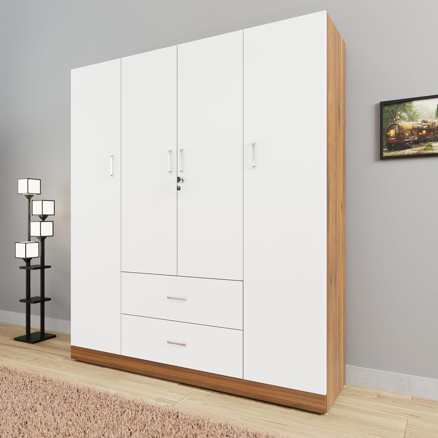 AVIRA | Wardrobe, Hinged | 4 Door, 2 Drawer