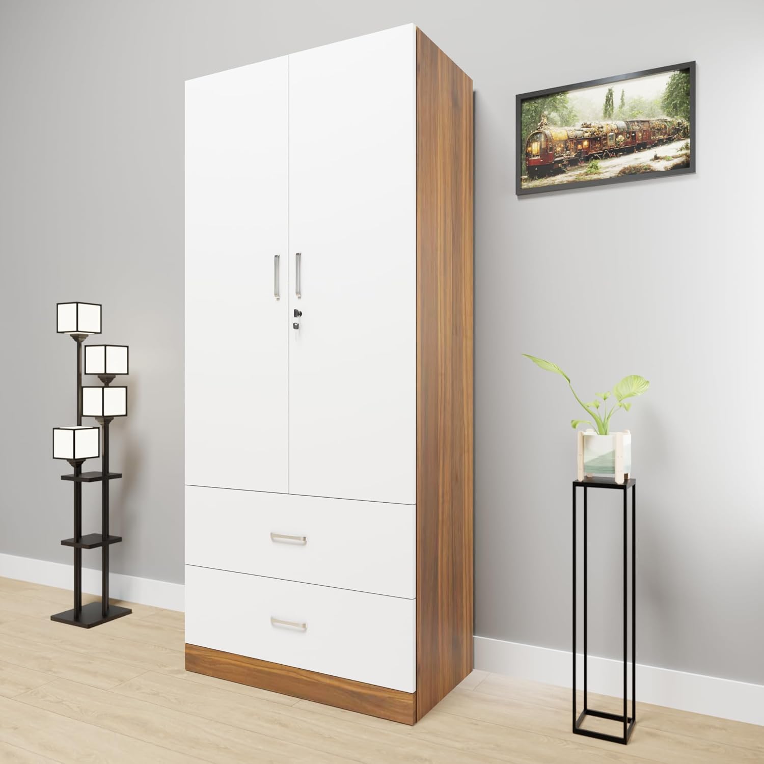 AVIRA | Wardrobe , Hinged | 2 Door, 2 Drawer