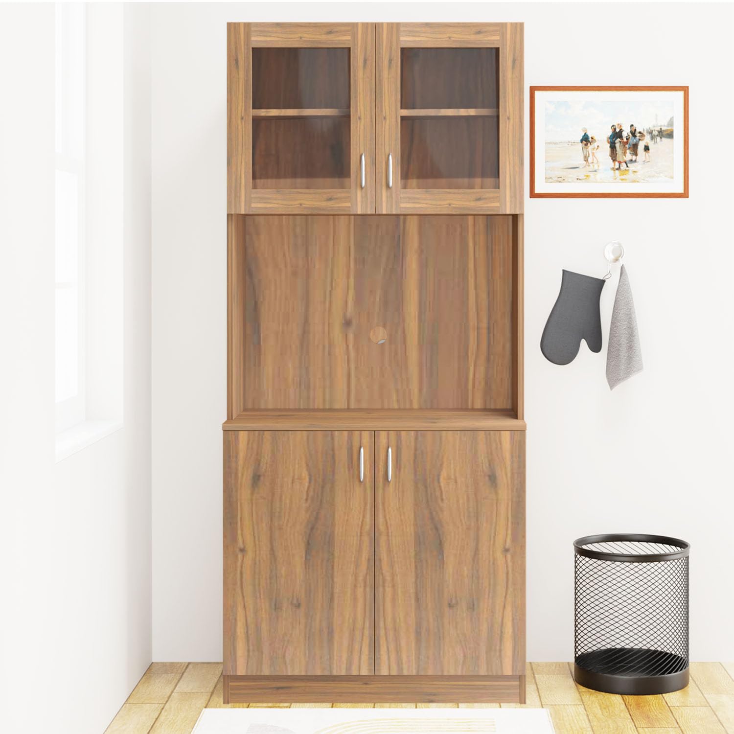 Buffer | Floor Stand | Kitchen Cabinet kitchen cabinet VIKI FURNITURE Walnut