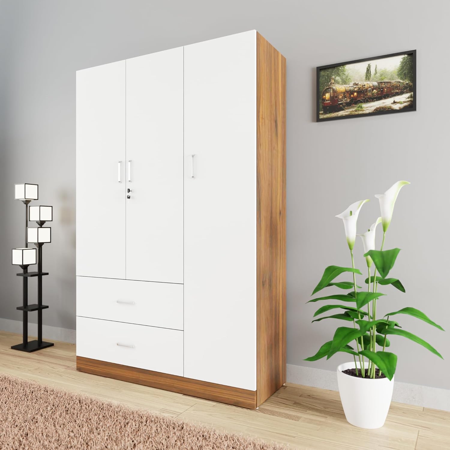 AVIRA | Wardrobe , Hinged | 3 Door, 2 Drawer