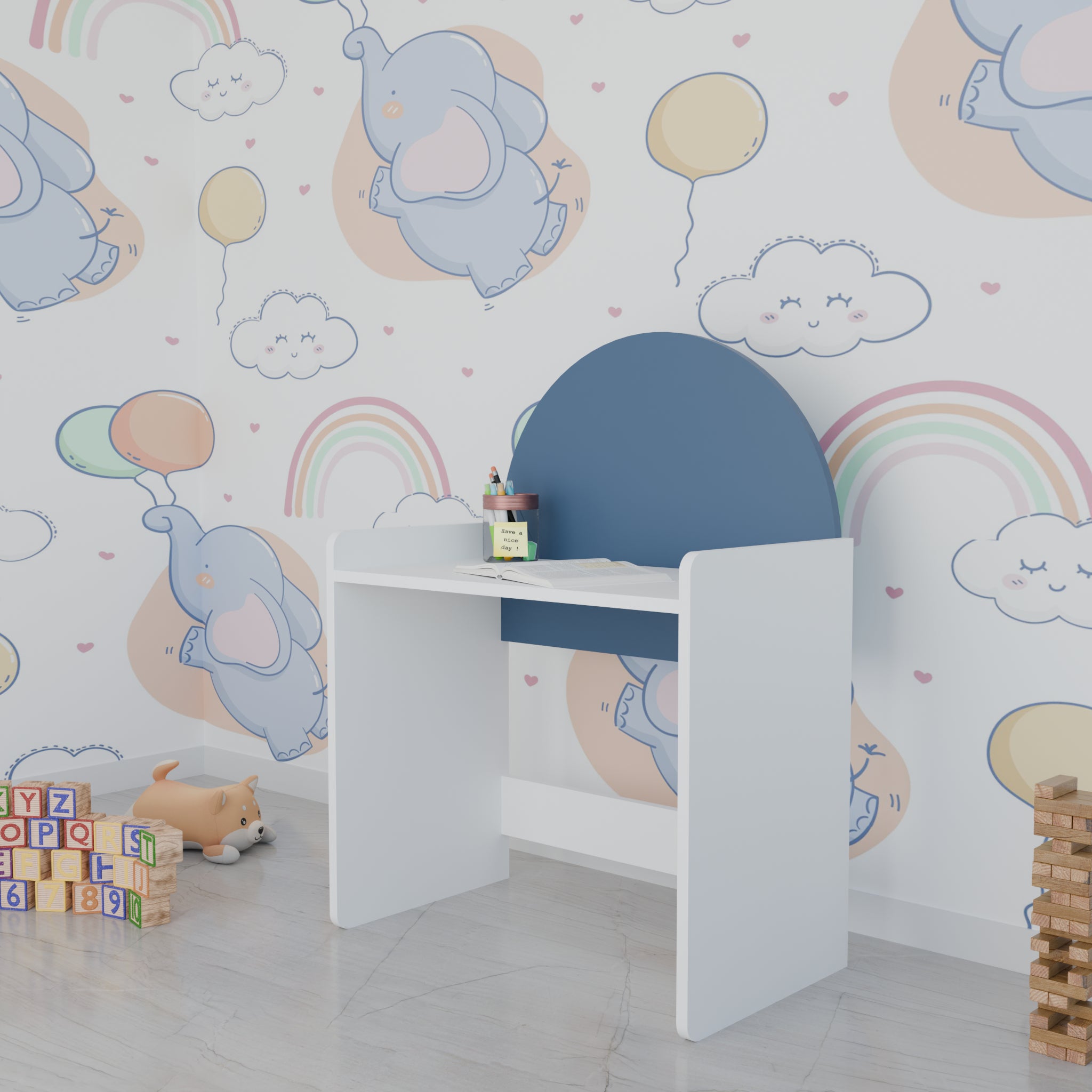 LittleLearners | Study Table | Semi Shape Study Table VIKI FURNITURE