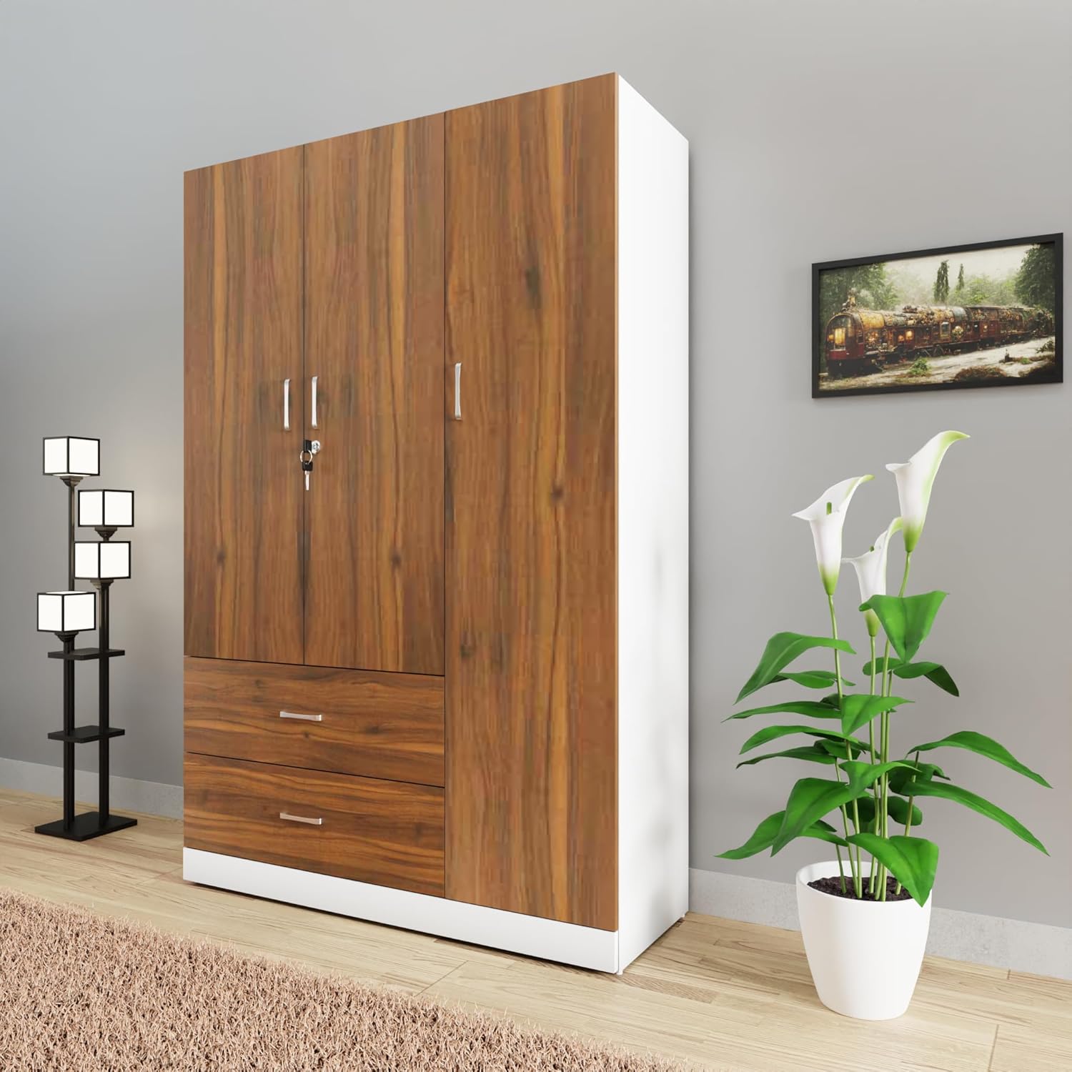 AVIRA | Wardrobe , Hinged | 3 Door, 2 Drawer